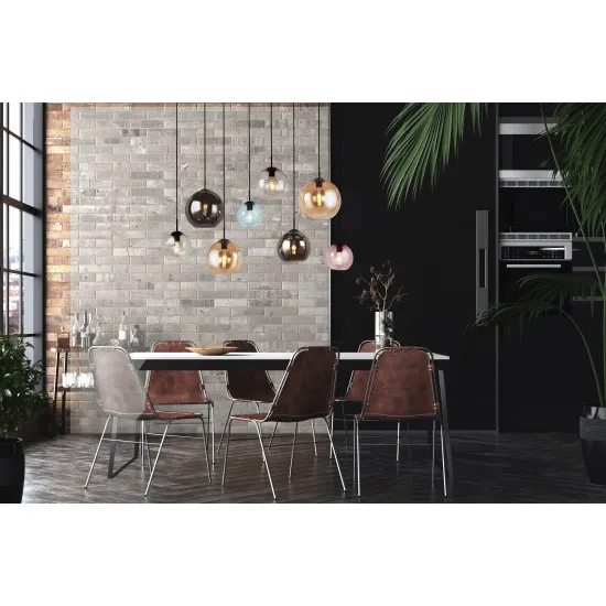 Searchlight Mardi Gras II fekete-színes függesztett lámpa (SL-94002-8BK) E27 8 izzós IP20