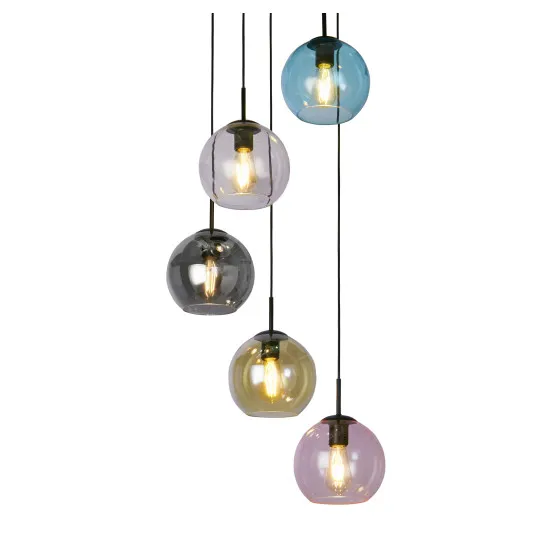 Searchlight Mardi Gras II fekete függesztett lámpa (SL-94005-5BK) E27 5 izzós IP20