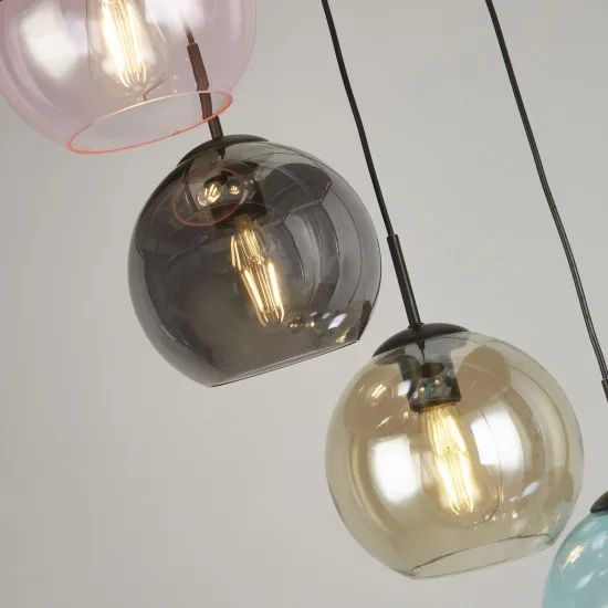 Searchlight Mardi Gras II fekete függesztett lámpa (SL-94008-8BK) E27 8 izzós IP20