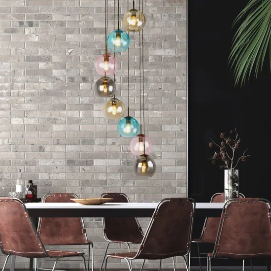 Searchlight Mardi Gras II fekete függesztett lámpa (SL-94008-8BK) E27 8 izzós IP20