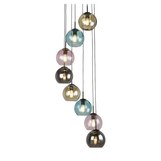 Searchlight Mardi Gras II fekete függesztett lámpa (SL-94008-8BK) E27 8 izzós IP20