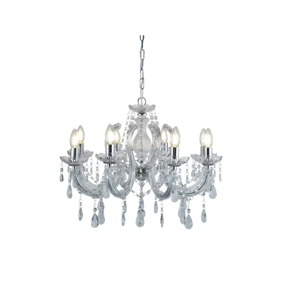 Searchlight Marie Therese ezüst csillár (SL-399-8) E14 8 izzós
