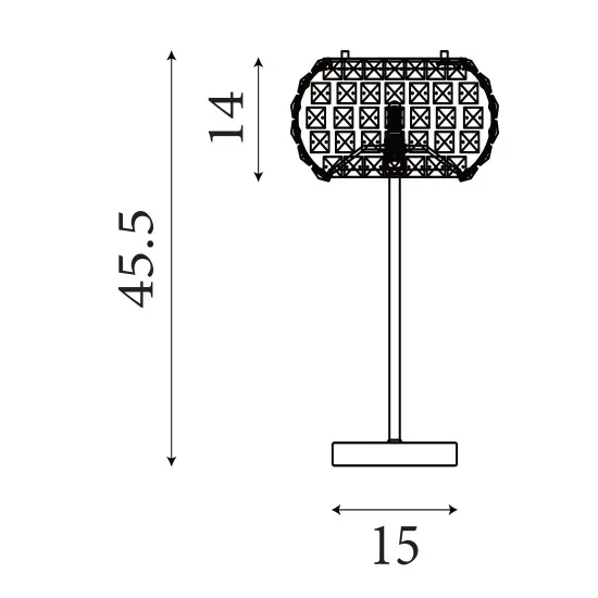 Searchlight Marylin króm asztali lámpa (SL-5817CC) G9 1 izzós IP20