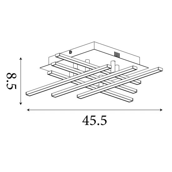 Searchlight Matrix fekete LED mennyezeti lámpa (SL-696-6BK) LED 1 izzós IP20