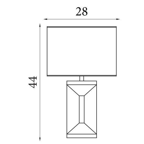 Searchlight Megan króm asztali lámpa (SL-16110) E27 1 izzós IP20
