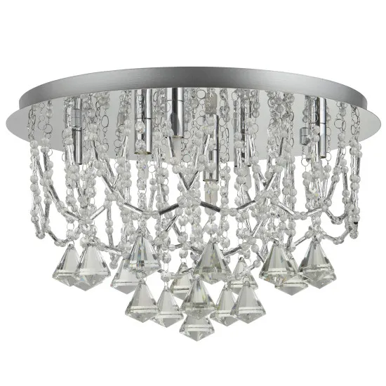 Searchlight Mela szürke-króm mennyezeti lámpa (SL-9986-6CC) G9 6 izzós IP20