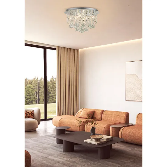 Searchlight Mela szürke-króm mennyezeti lámpa (SL-9986-6CC) G9 6 izzós IP20