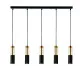 Searchlight Merrygold fekete-borostyán függesztett lámpa (SL-82121-5BK) GU10 5 izzós IP20