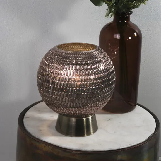 Searchlight Mila sárgaréz elemes LED asztali lámpa (SL-67008AB) LED 1 izzós IP20