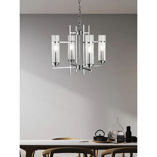 Searchlight MILO króm függesztett lámpa (SL-3094-4CC) E14 4 izzós