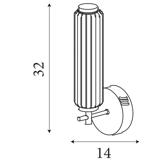 Searchlight Mod sárgaréz-átlátszó LED falikar (SL-26253SB) LED 1 izzós IP20