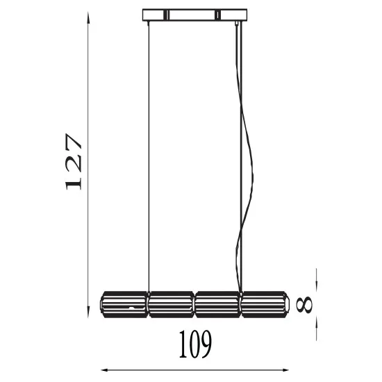 Searchlight Mod sárgaréz-átlátszó LED függesztett lámpa (SL-26254SB) LED 1 izzós IP20