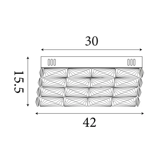 Searchlight Modena króm-átlátszó LED mennyezeti lámpa (SL-65810-420CC) LED 1 izzós IP20