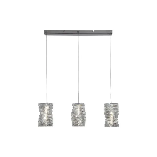 Searchlight Modena króm-átlátszó LED függesztett lámpa (SL-65811-3CC) LED 3 izzós IP20
