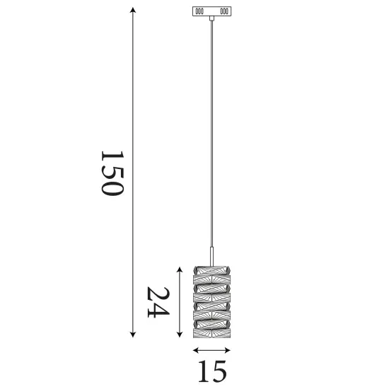 Searchlight Modena króm-átlátszó LED függesztett lámpa (SL-65811CC) LED 1 izzós IP20