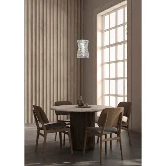 Searchlight Modena króm-átlátszó LED függesztett lámpa (SL-65811CC) LED 1 izzós IP20