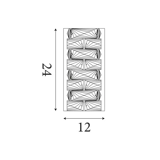 Searchlight Modena króm-átlátszó LED fali lámpa (SL-65812CC) LED 1 izzós IP20