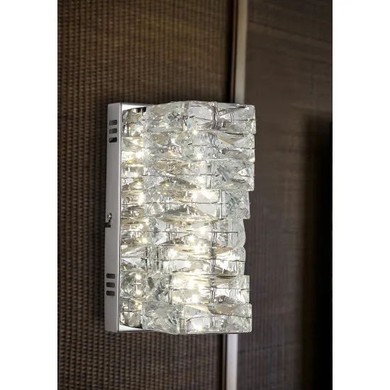 Searchlight Modena króm-átlátszó LED fali lámpa (SL-65812CC) LED 1 izzós IP20