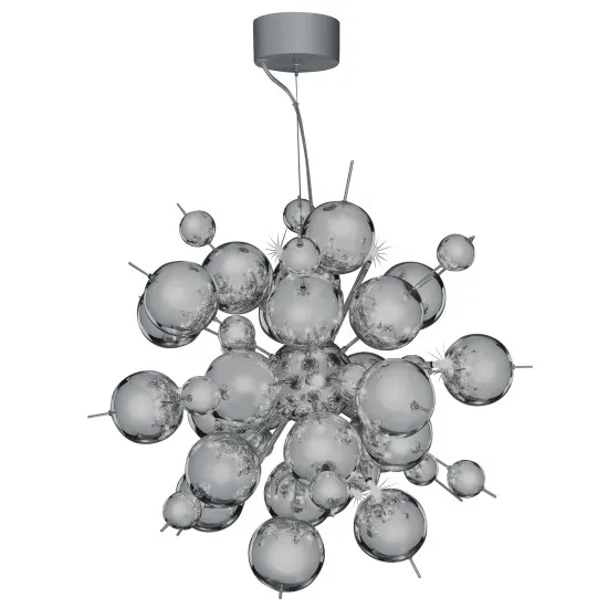 Searchlight Molecule króm kristály függesztett lámpa (SL-8312-12CC) G4 12 izzós IP20