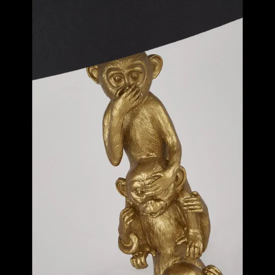 Searchlight Monkey fekete-arany asztali lámpa (SL-1030GO) E27 1 izzós IP20