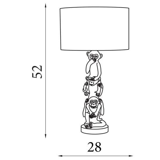 Searchlight Monkey fekete-arany asztali lámpa (SL-1030GO) E27 1 izzós IP20