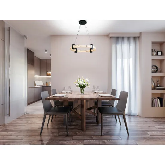 Searchlight Moonbeam fekete LED függesztett lámpa (SL-10868-1BK) LED 1 izzós IP20