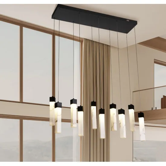 Searchlight Moonbeam fekete LED függesztett lámpa (SL-10879-10BK) LED 10 izzós IP20