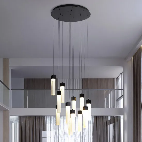 Searchlight Moonbeam fekete LED függesztett lámpa (SL-10879-13BK) LED 13 izzós IP20