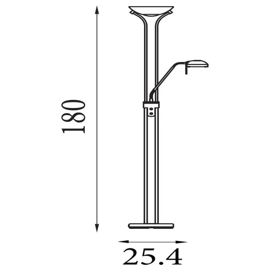 Searchlight Mother & Child antik sárgaréz olvasólámpás LED állólámpa (SL-4329AB) LED/R7S 2 izzós IP20