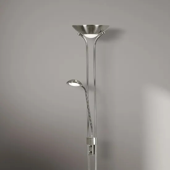 Searchlight Mother & Child ezüst olvasólámpás LED állólámpa (SL-5430SS) LED 2 izzós IP20