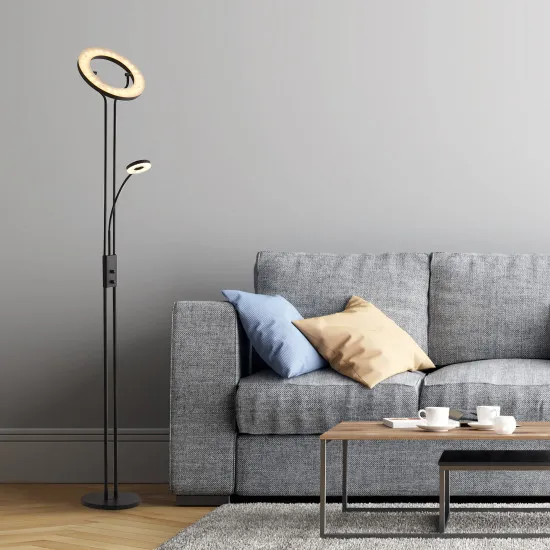 Searchlight Mother & Child fekete olvasólámpás LED állólámpa (SL-55601BK) LED 2 izzós IP20