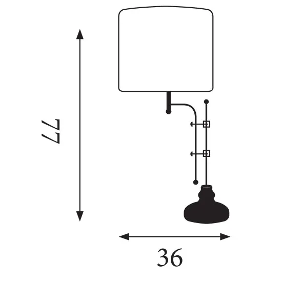 Searchlight Munich fekete asztali lámpa (SL-12082-1BK) E27 1 izzós IP20