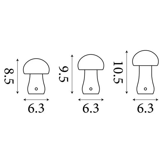 Searchlight Mushroom natúr újratölthető LED asztali lámpa szett (SL-34125NA) LED 3 izzós IP20