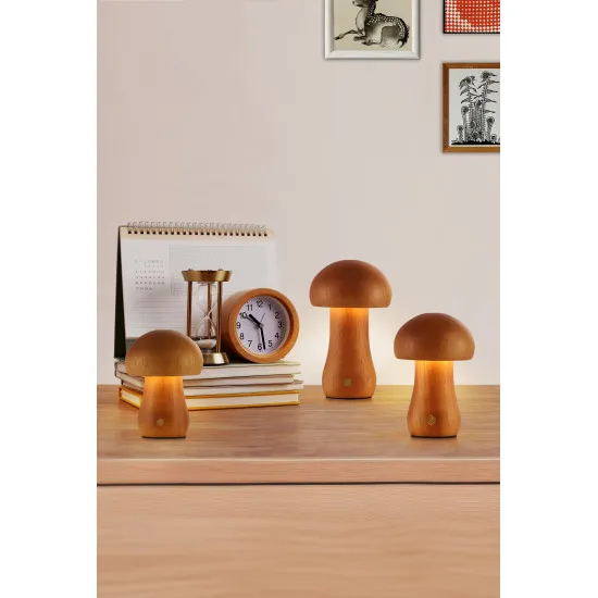 Searchlight Mushroom natúr újratölthető LED asztali lámpa szett (SL-34125NA) LED 3 izzós IP20