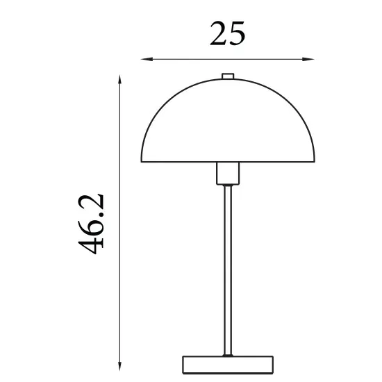 Searchlight Mushroom fekete asztali lámpa (SL-60231BK) E14 1 izzós IP20