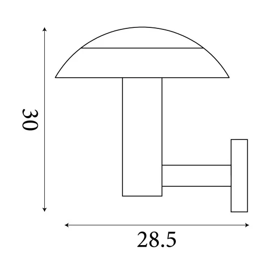 Searchlight Mushroom antracit LED kültéri falikar (SL-7263GY) LED 1 izzós IP44