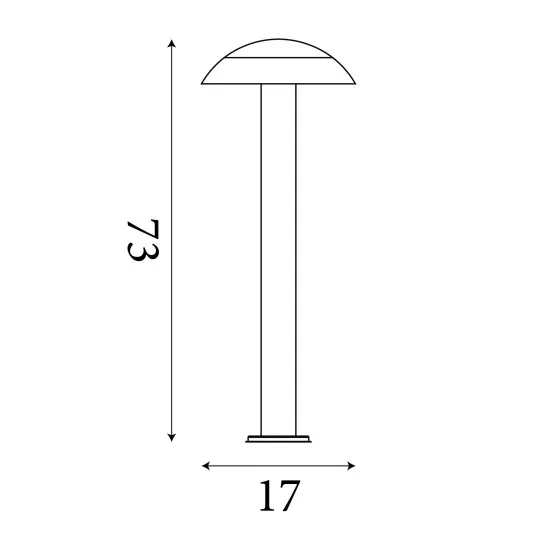 Searchlight Mushroom antracit LED kültéri állólámpa (SL-7264-730) LED 1 izzós IP44