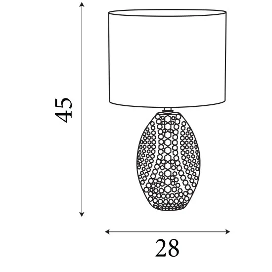 Searchlight Nadine arany asztali lámpa (SL-1034-1GO) E27 1 izzós IP20