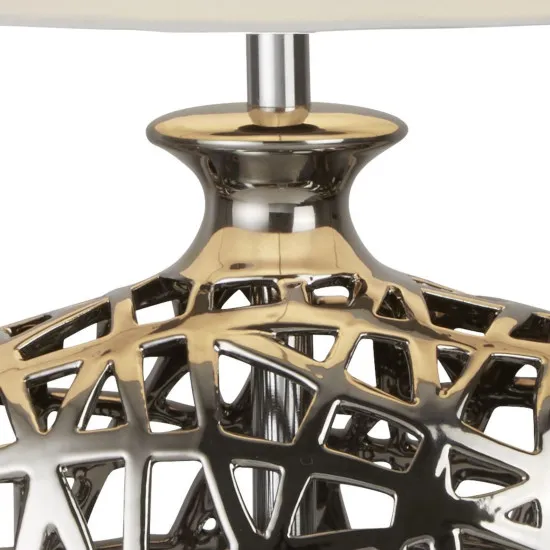 Searchlight Network L króm-fehér asztali lámpa (SL-4852CC) E27 1 izzós IP20