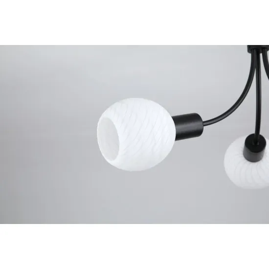 Searchlight Nova fekete-fehér mennyezeti lámpa (SL-54713-3BK) E14 3 izzós IP20