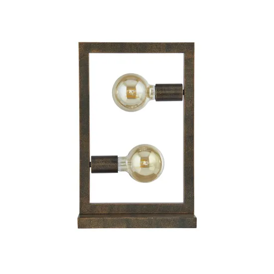 Searchlight Oblong barna asztali lámpa (SL-24101-2RU) E27 2 izzós IP20