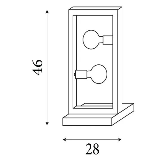 Searchlight Oblong barna asztali lámpa (SL-24101-2RU) E27 2 izzós IP20