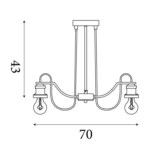 Searchlight Olivia króm csillár (SL-1068-8CC) E27 8 izzós IP20