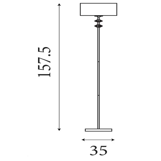 Searchlight Ontario króm állólámpa (SL-7650CC) E27 1 izzós IP20
