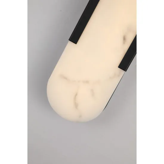 Searchlight Opaline fekete-fehér fürdőszobai LED fali lámpa (SL-11138BK) LED 1 izzós IP44