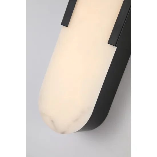 Searchlight Opaline fekete-fehér fürdőszobai LED fali lámpa (SL-11139BK) LED 1 izzós IP44