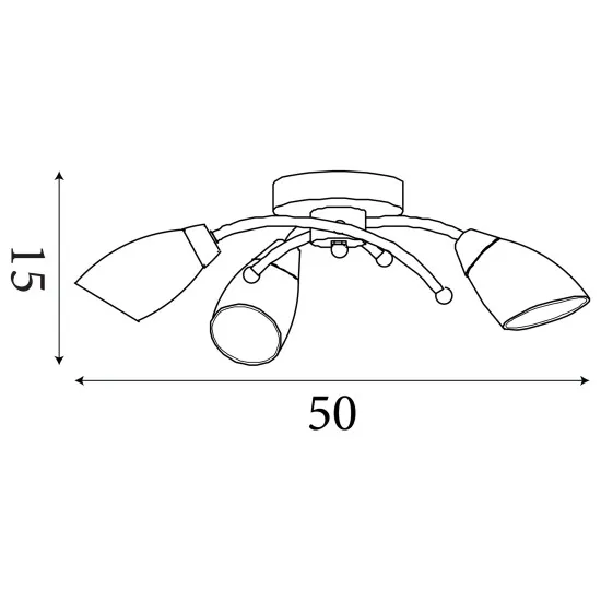 Searchlight Opera 3 izzós izzós  mennyezeti lámpa (SL-8183-3CC)