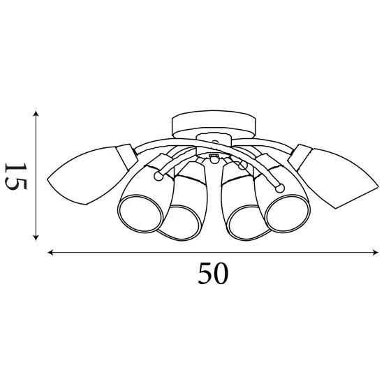 Searchlight Opera 6 izzós izzós  mennyezeti lámpa (SL-8186-6AB)