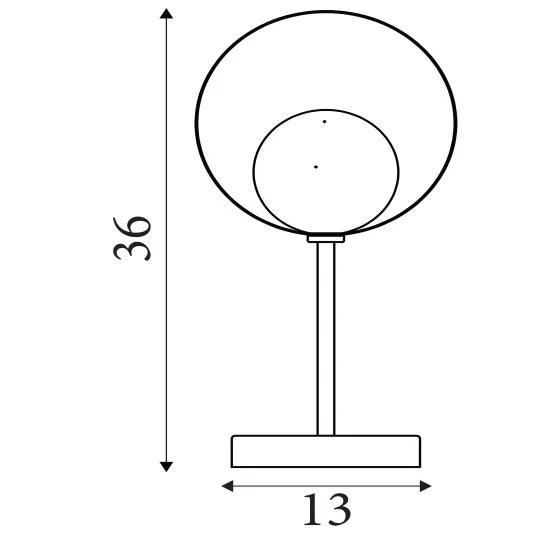Searchlight Orbital fekete-arany asztali lámpa (SL-8141BGO) G9 1 izzós IP20