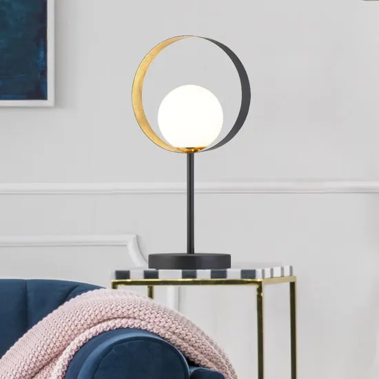 Searchlight Orbital fekete-arany asztali lámpa (SL-8141BGO) G9 1 izzós IP20